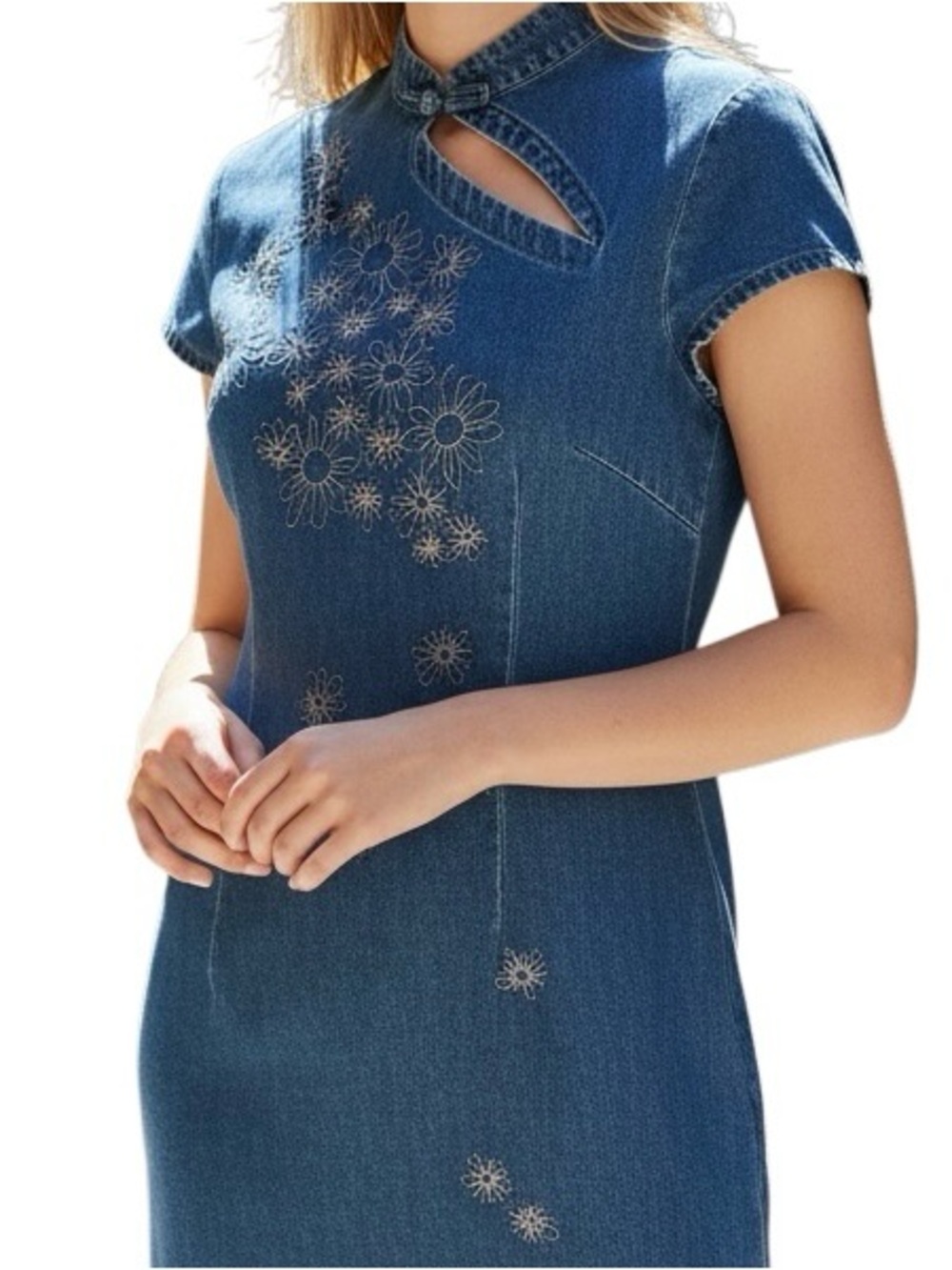 Archival Y2K INSHG Soft Fluid Denim Oriental Asymmetric